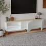 Hanah Home Soporte para TV River Blanco y Roble Zafiro
